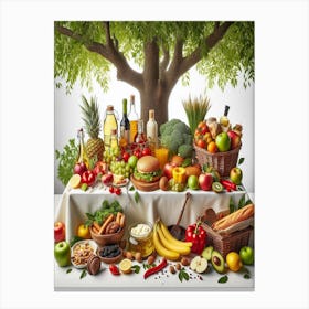 Healthy Food Concept Canvas Print