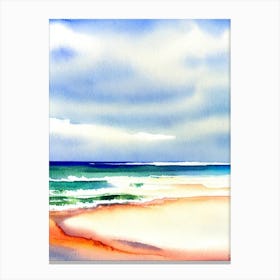 Freshwater Beach 3, Australia Watercolour Canvas Print