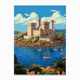 Bodrum Castle St Peters Caastle Pixel Art 6 Canvas Print