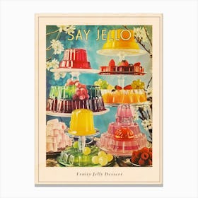 Fruity Jelly Retro Collage 2 Poster Canvas Print