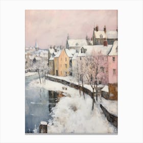 Dreamy Winter Painting St Andrews United Kingdom 2 Canvas Print