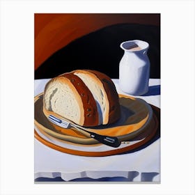 Bannock Bread Bakery Product Acrylic Painting Tablescape Canvas Print