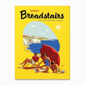 Sunny Broadstairs On The Kentish Coast Canvas Print