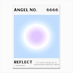 Angel Number 666 Reflect Canvas Print