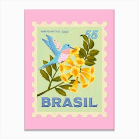 Brazil Postal Stamp Canvas Print