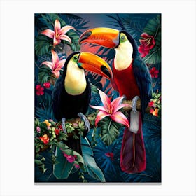 Toucans In the Tropical Forest Canvas Print