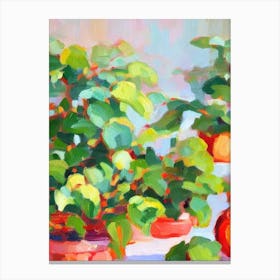 Thanksgiving Cactus Impressionist Painting Plant Canvas Print