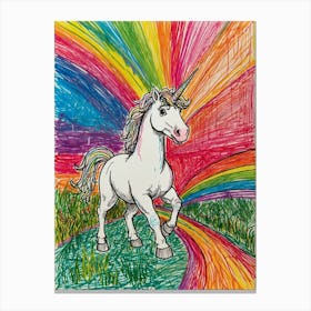 Rainbow Unicorn 6 Canvas Print