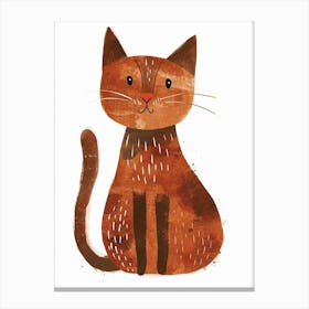 Havana Brown Cat Clipart Illustration 3 Canvas Print