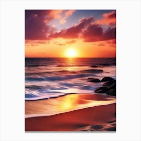 Sunset On The Beach 948 Canvas Print