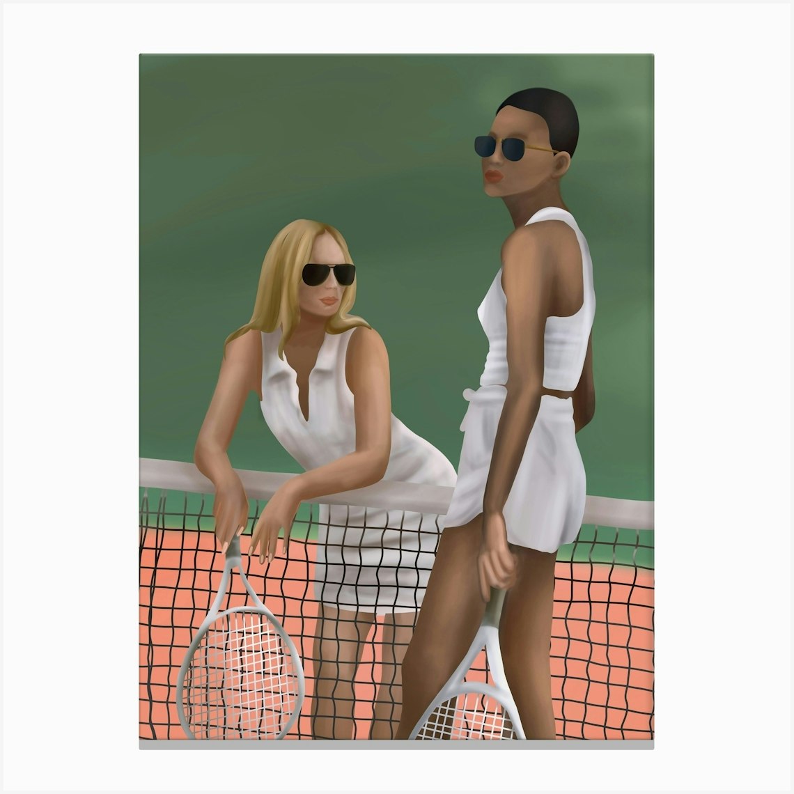 Elegance on the Court Canvas Print by City Art