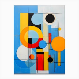 Abstract Painting With Circles And Lines 6 Canvas Print