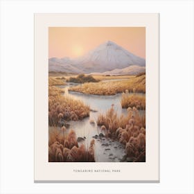 Dreamy Winter National Park Poster  Tongariro National Park New Zealand 4 Canvas Print