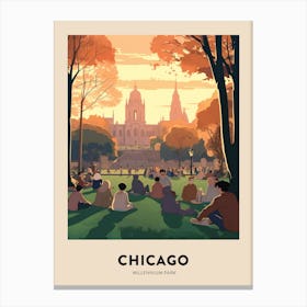 Millennium Park 2 Chicago Travel Poster Canvas Print