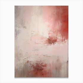 Muted Pink Tones, Abstract Raw Painting 4 Canvas Print