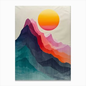 Sunset In The Mountains 35 Canvas Print