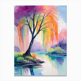 Willow Tree By the Water Canvas Print