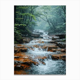 Waterfall In The Forest 4 Canvas Print