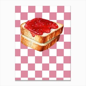 Strawberry Jam On Toast Canvas Print