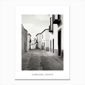 Poster Of Granada, Spain, Photography In Black And White 2 Canvas Print