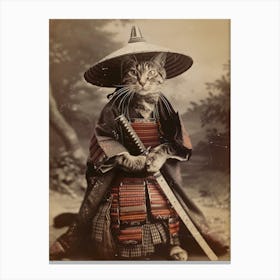 Samurai Cat Canvas Print