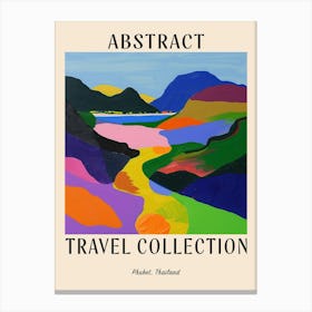 Abstract Travel Collection Poster Phuket Thailand 3 Canvas Print