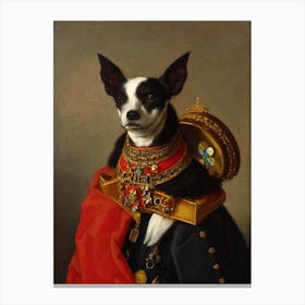 Xoloitzcuintli Renaissance Portrait Oil Painting Canvas Print