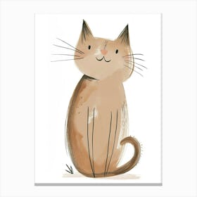 Chausie Cat Clipart Illustration 1 Canvas Print