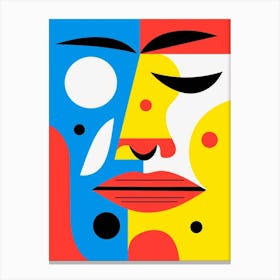 Geometric Face Shape 4 Canvas Print