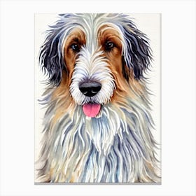 Bergamasco Sheepdog 3 Watercolour dog Canvas Print