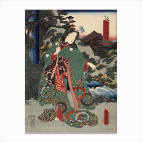 Green By Utagawa Kunisada Canvas Print