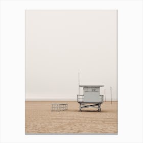 Lifeguard Hut On Beach Canvas Print