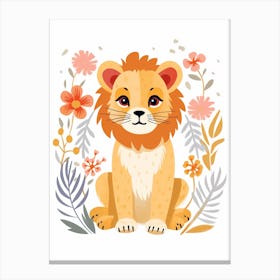 Baby Animal Illustration  Lion 3 Canvas Print