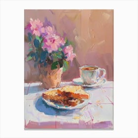 Pink Breakfast Food Hash Browns 1 Canvas Print