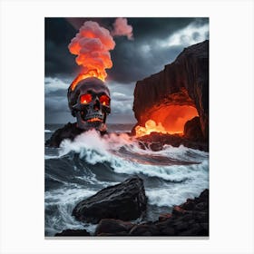 Lava Skull Canvas Print