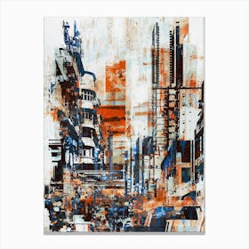 Abstract Grunge Cityscape Illust Canvas Print
