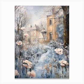 Winter City Park Painting English Garden Munich Germany 3 Canvas Print