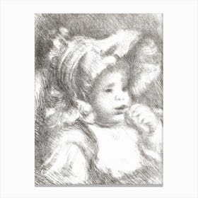 Child With A Biscuit, Pierre Auguste Renoir Canvas Print