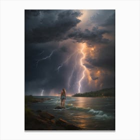 Lightning In The Sky 5 Canvas Print