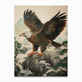 Ohara Koson Inspired Bird Painting Eagle 1 Canvas Print