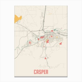 Casper Map Poster Canvas Print