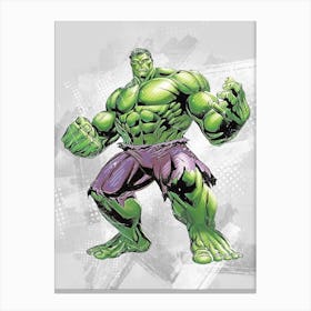 Hulk Green Avengers Canvas Print