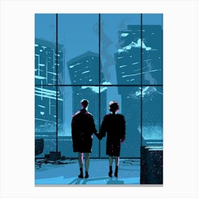 Fight Club Silhouette I Canvas Print