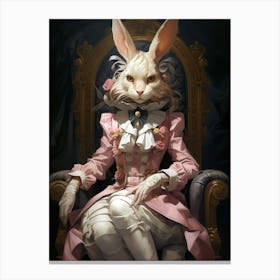 Rabbit In A Throne 1 Canvas Print