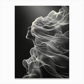 Abstract Woman With Smoke Canvas Print