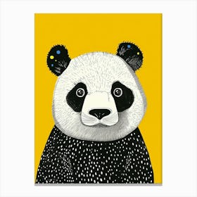 Yellow Panda 3 Canvas Print