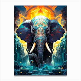 Elephant Of The Gods Canvas Print