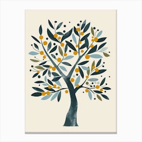 Olive Tree Flat Illustration 8 Canvas Print