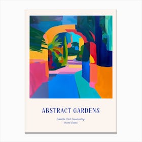 Colourful Gardens Franklin Park Conservatory Usa 1 Blue Poster Canvas Print