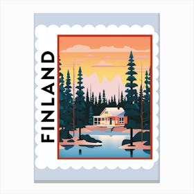 Finland 1 Travel Stamp Poster Canvas Print